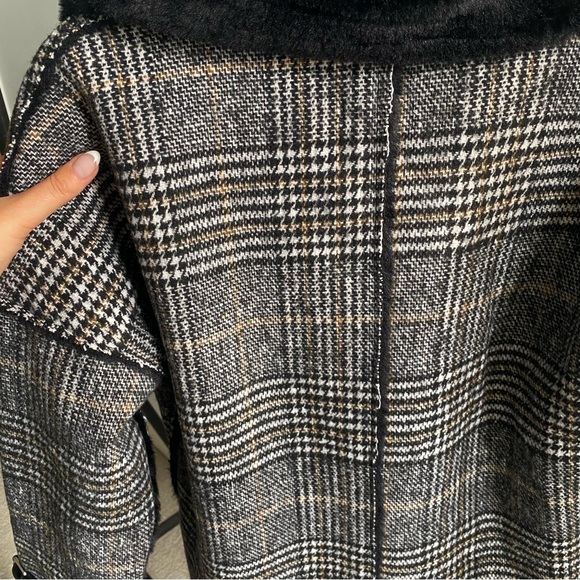 Nasty Gal Faux Fur Lined Coat with Buckle Features - Picture 9 of 9